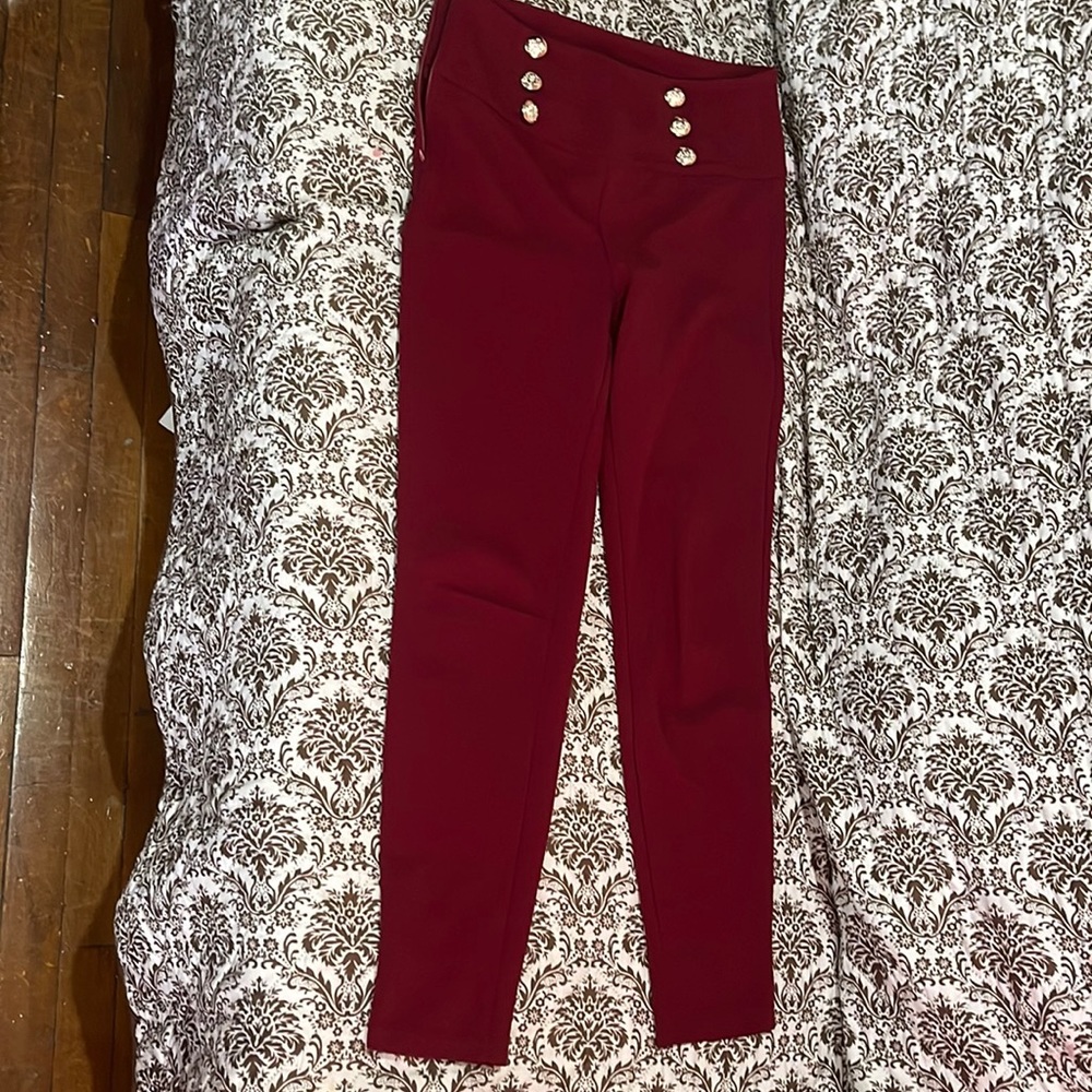 Dressy pants/ size: M/ color: Burgundy